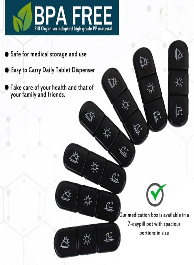 MATSON Pill organizer box for medicine 7 days 3 times | Tablet organizer box for medicine | Weekly medicine organizer pill box for travel & home | Medicine pills organiser & storage box (Large size) - Image 2